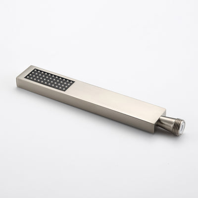 Brushed nickel square hand shower + USPS shipment