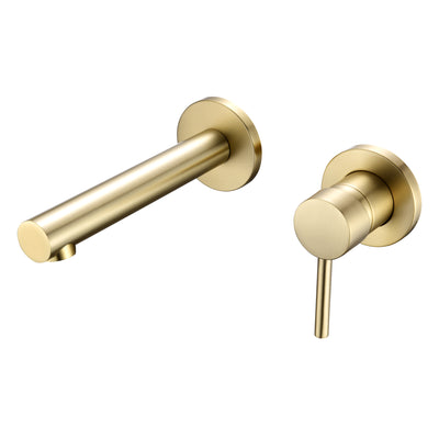 Bathroom Faucet Brass Wall Mount Faucet Single Handle with Rough in Valve