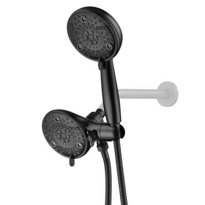 sumerain Matte Black 3-Way Showerhead and Handheld Shower Combo with Shower Hose,Enjoy Luxurious Multi-settings Rain Shower and Hand Held Shower Separately or Together