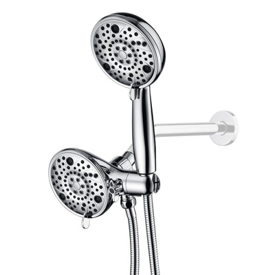 sumerain 3-Way 2-in-1 High Pressure Shower Head Combo with Handheld & Rain Shower and Shower Hose,Chrome Finish