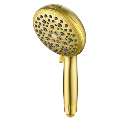 SUMERAIN Filtered Shower Head with Hard Water Filter - 9-Spray FOF ScaleBlock & Vitamin C Skin Care, 3-Month Cartridge for California/Texas/Illinois, Brushed Gold
