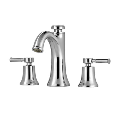 Sumerain 3 Hole Widespread Bathroom Sink Faucet with Dual Spray Modes, Solid Brass,Temperature Memory, Chrome Finish