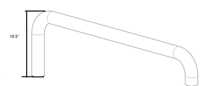 2pcs S3235NI Customized 10.5" Length Shower Arm+ DHL/FEDEX/UPS Shipping