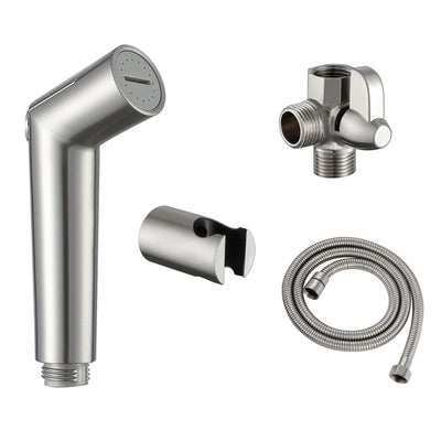 SUMERAIN Dog Shower Attachment, Pet Shower Sprayer for Dogs and Cats, Solid Brass Shower Arm Diverter and Flow regulating Sprayer, 8 Feet Extra Long Hose, Brushed Nickel Finish