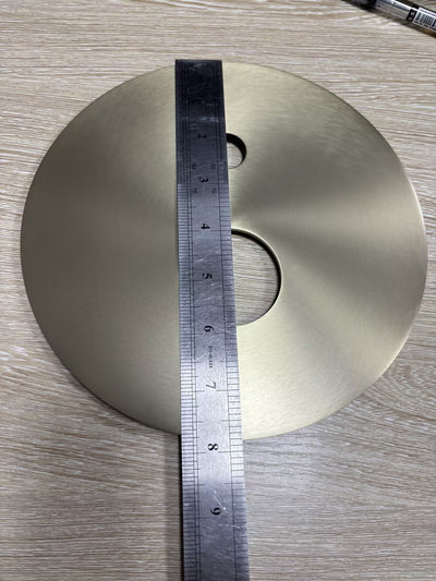 1pc Brushed Gold Round Oversized Escutcheon Plate+USPS shipment