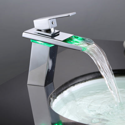 Torneira para pia de banheiro com mudança de cor LED Torneira para pia de banheiro