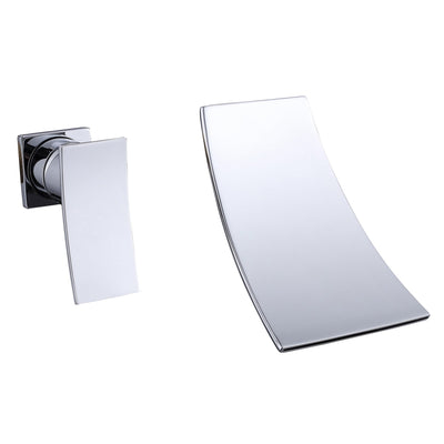 sumerain Waterfall Tub Faucet Set Wall Mounted Bathtub Filler Left-Handed Single Handle, Chrome