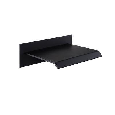 Matte Black High Flow Wall Mounted Waterfall Tub Faucet Spout
