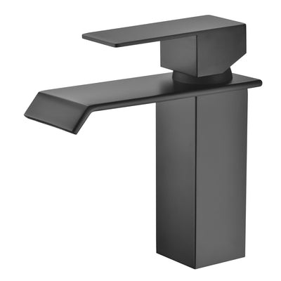 Single Hole Single Handle Black Waterfall Bathroom Faucet,Modern Design