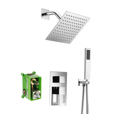 Shower Faucet Sets Complete,Rough-in Valve Included and Full Metal Components in Chrome Finish,Customized acceptable