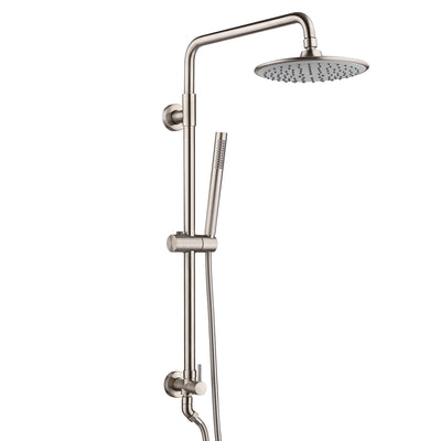 Sumerain Brushed Nickel Retrofit Shower Systems with 9 Inch Rain Shower Head 2.5GPM