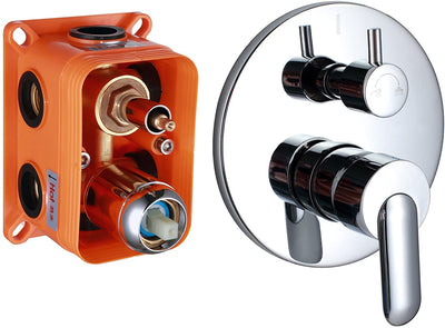 Concealed Triple Control 3-Way Tub and Shower Mixer Valve with Diverter