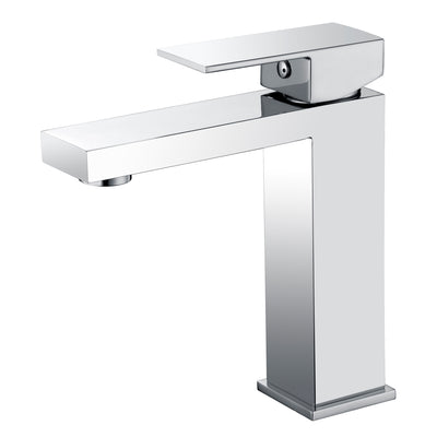 sumerain Stainless Steel Bathroom Faucet Chrome Single Hole Single Handle Lavatory Faucet