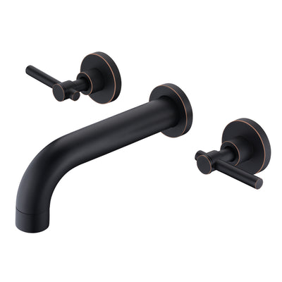 SUMERAIN Oil Rubbed Bronze Bathtub Faucet Wall Mount 3 Hole Tub Filler